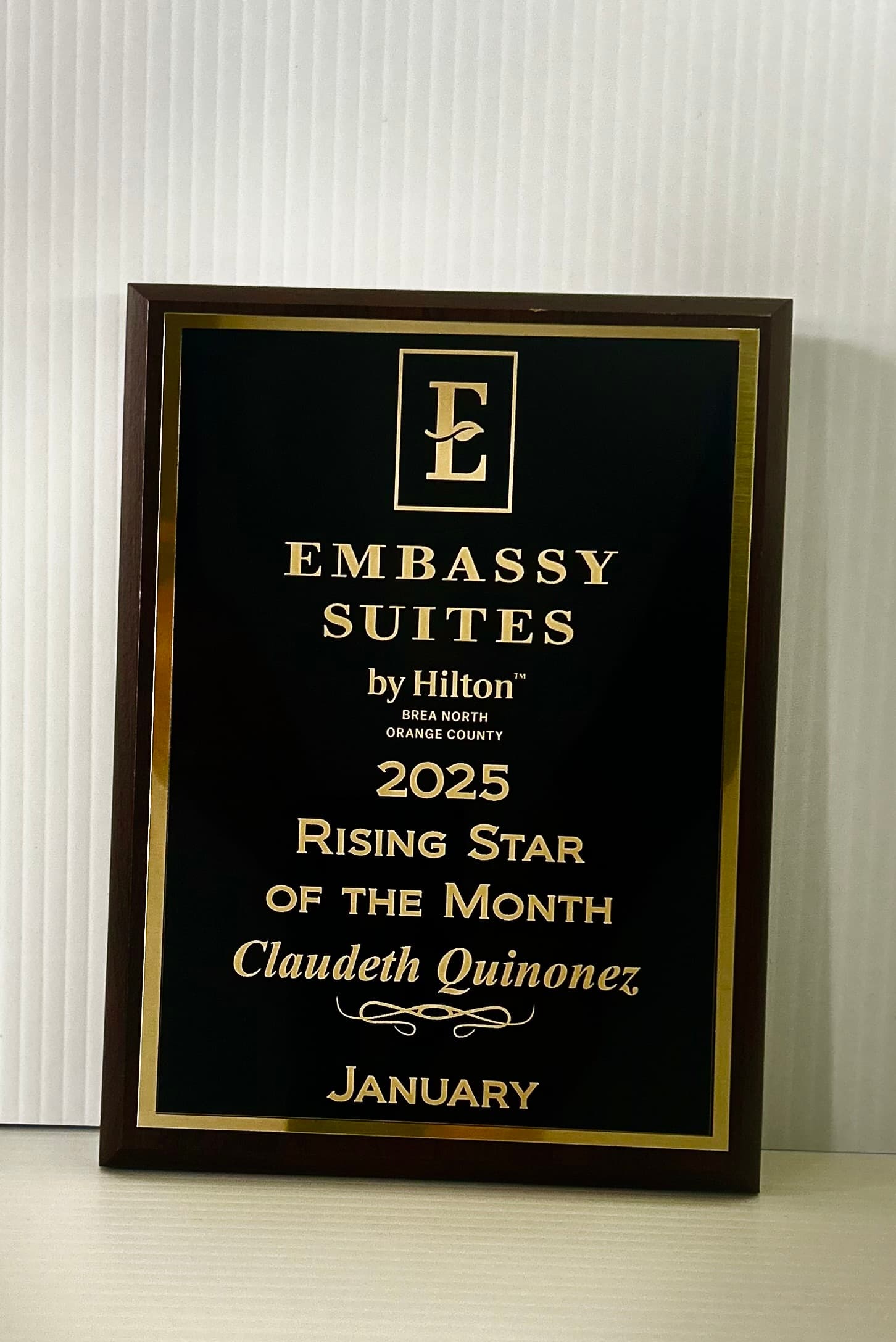 plaques: Embassy Suites Rising Star Award